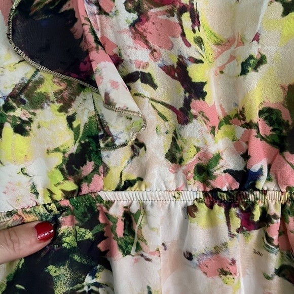 SPEECHLESS Watercolor Sleeveless Lined Elasticized Waist Dress, Sz Medium, GUC. - Picture 6 of 8